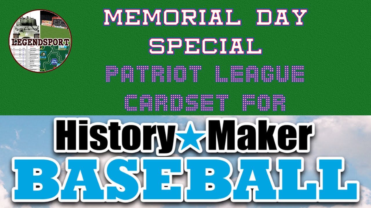 Patriot League cards for History Maker Baseball