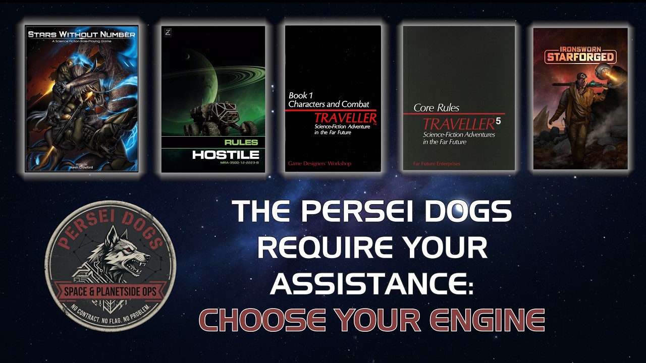 Picking a Sci-Fi RPG Engine: Traveller, Hostile, Stars Without Number, or Ironsworn: Starforged